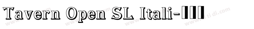 Tavern Open SL Itali字体转换